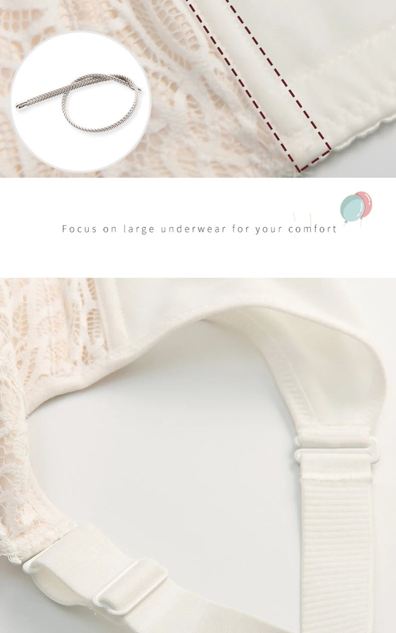 A32 - Ladies Full Coverage Lightly Padded Underwire Lace Bra 32-46 B-J Cup