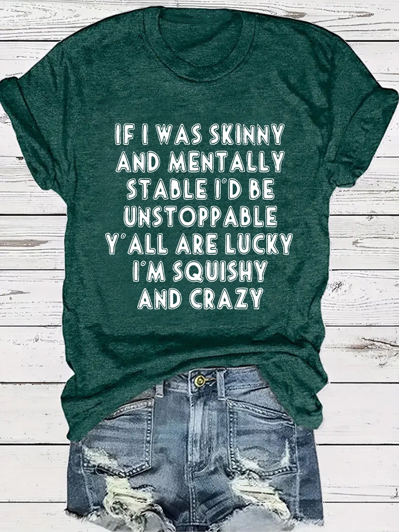 Slogan Tee - Squishy and Crazy - various colours