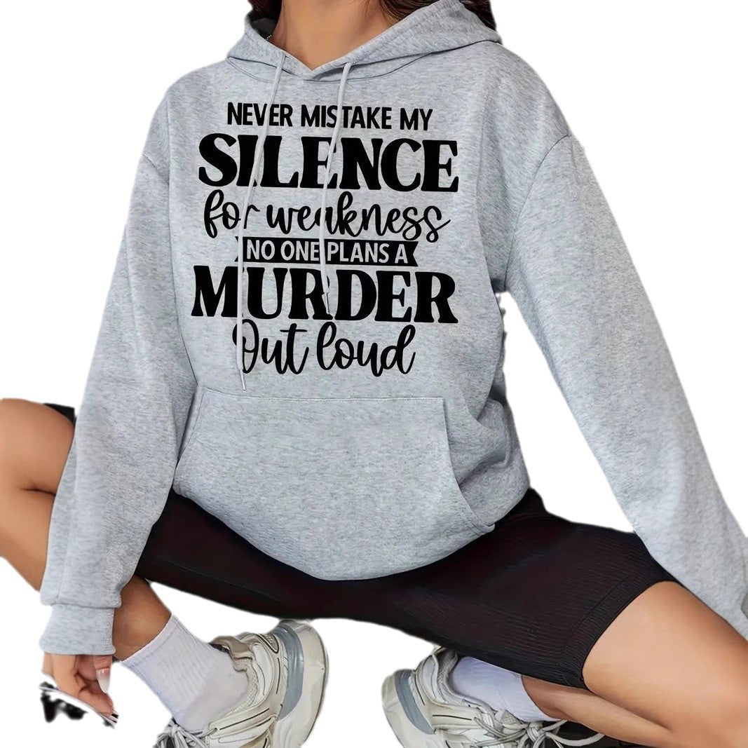 Unisex Hoodie - Silence Slogan - Up To 3XL
