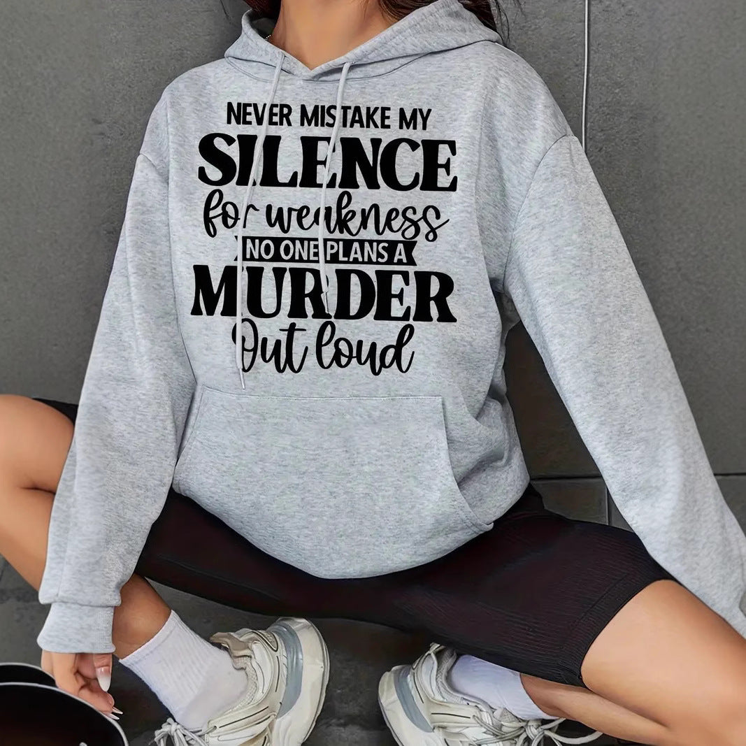 Unisex Hoodie - Silence Slogan - Up To 3XL