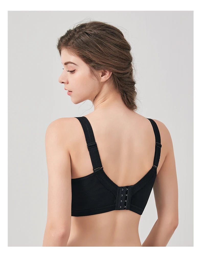 A12 - Women's Wire Free Lace Bra Black 34-44 B-G cup