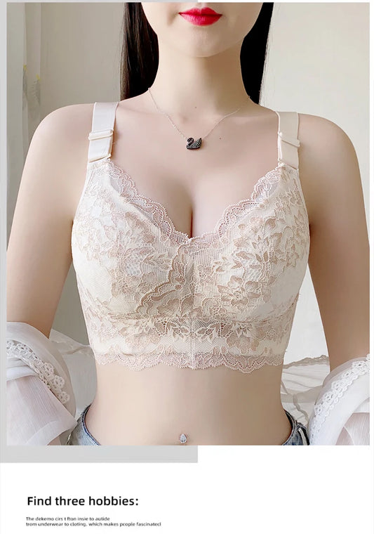 A03 - Wireless Lace Full Coverage Nude Bra 34-42 B-F Cup