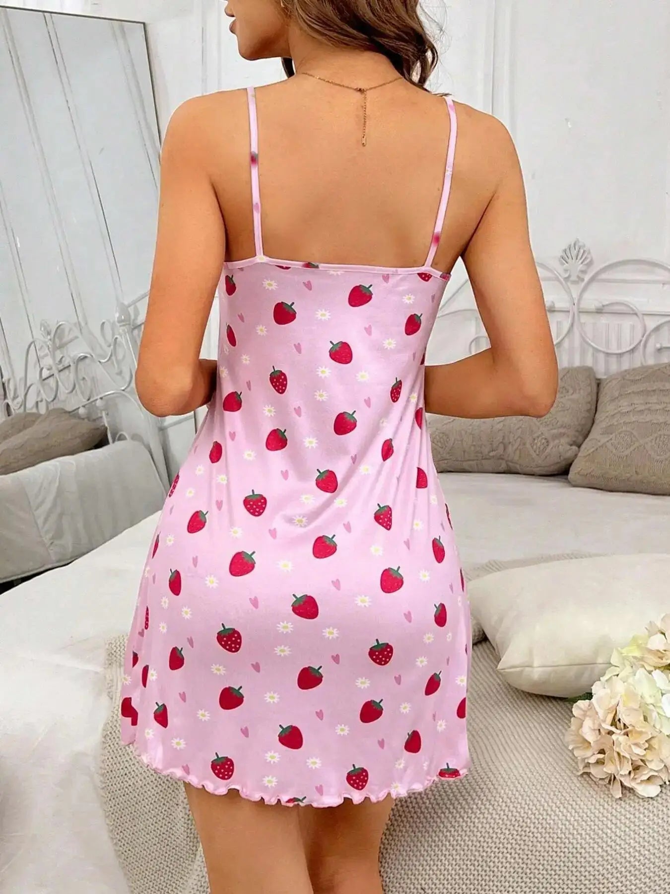 Strawberry Print Chemise / Nightdress / Pyjama