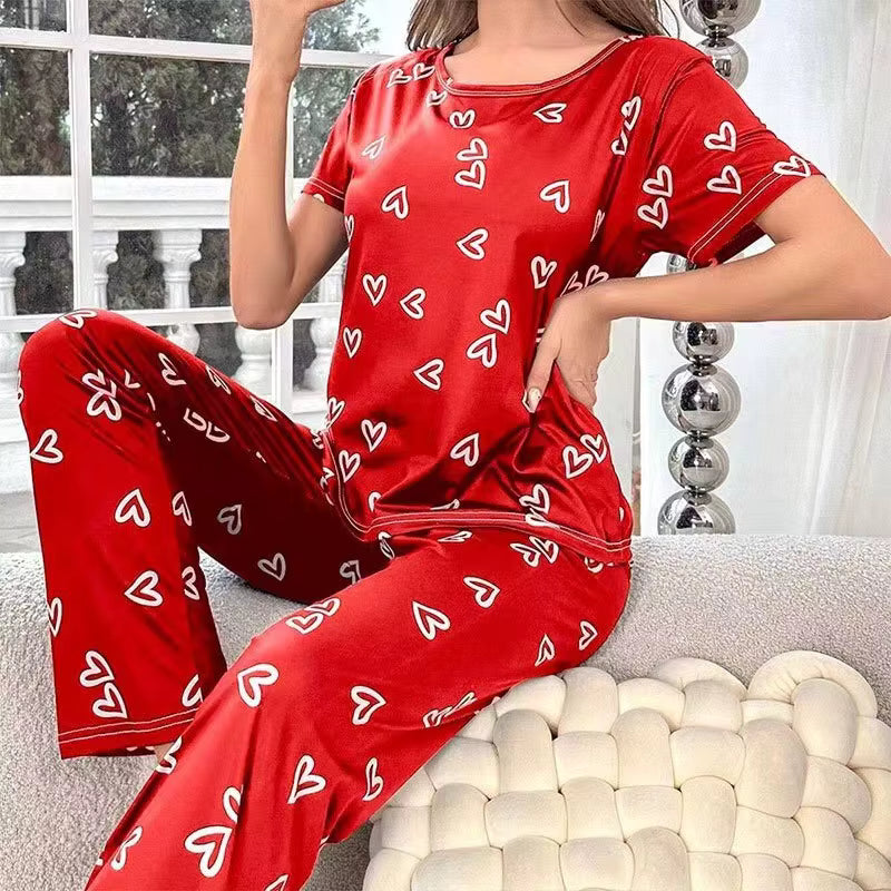 Women's Pyjama Set - T Shirt and Trouser - Assorted Styles Colours