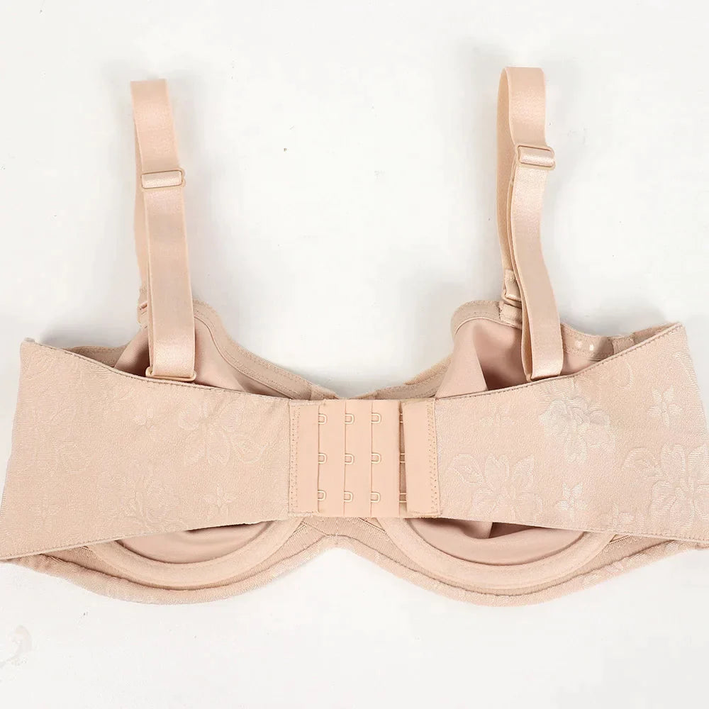 A08 - Strapless Bra Underwire Seamless Minimizer Bra Unlined Bandeau Bra 32-46 B-H Cup