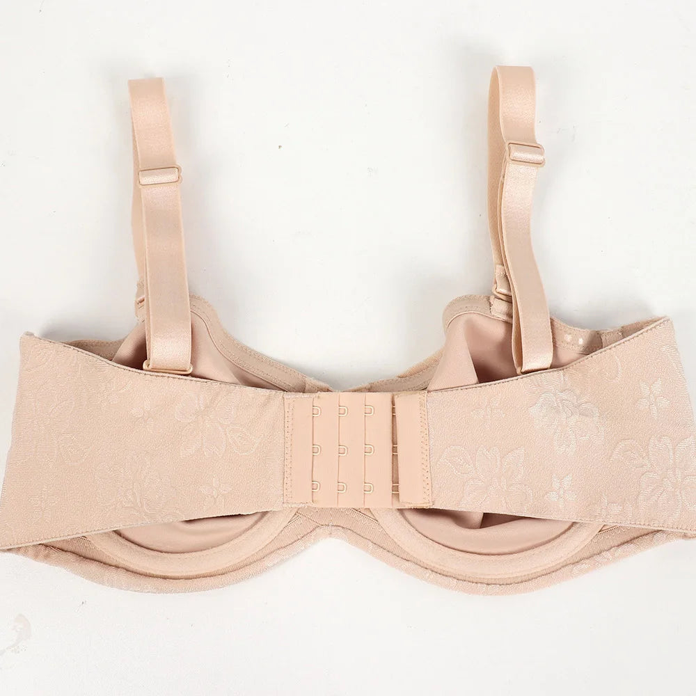 A08 - Strapless Bra Underwire Seamless Minimizer Bra Unlined Bandeau Bra 32-46 B-H Cup