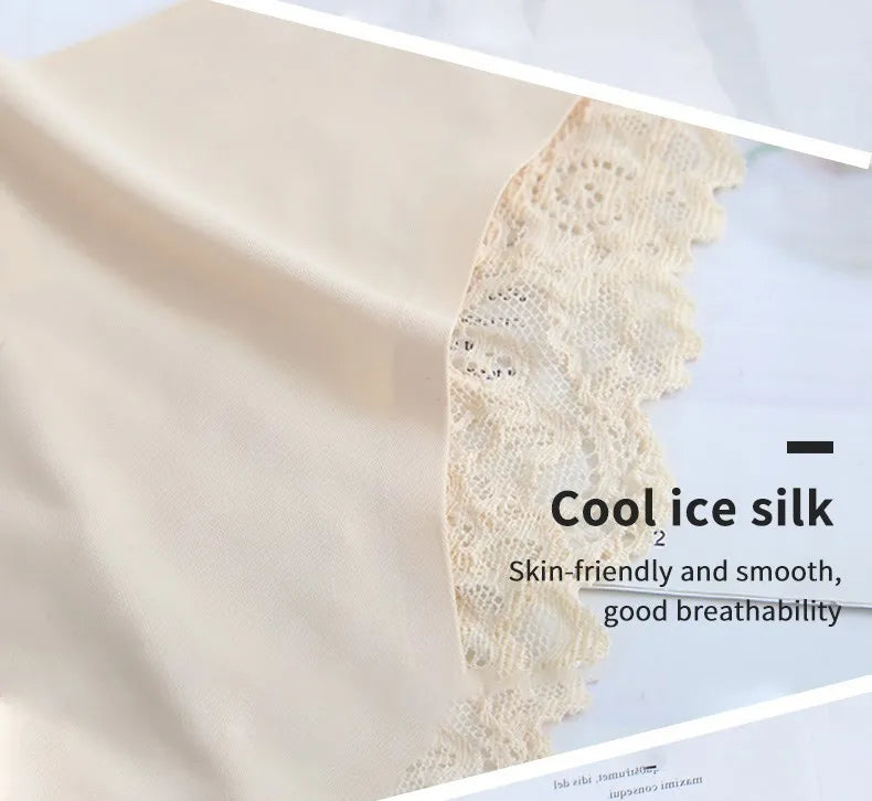 ADD - 3 x pair lace women's seamless brief low waist silky - various colours