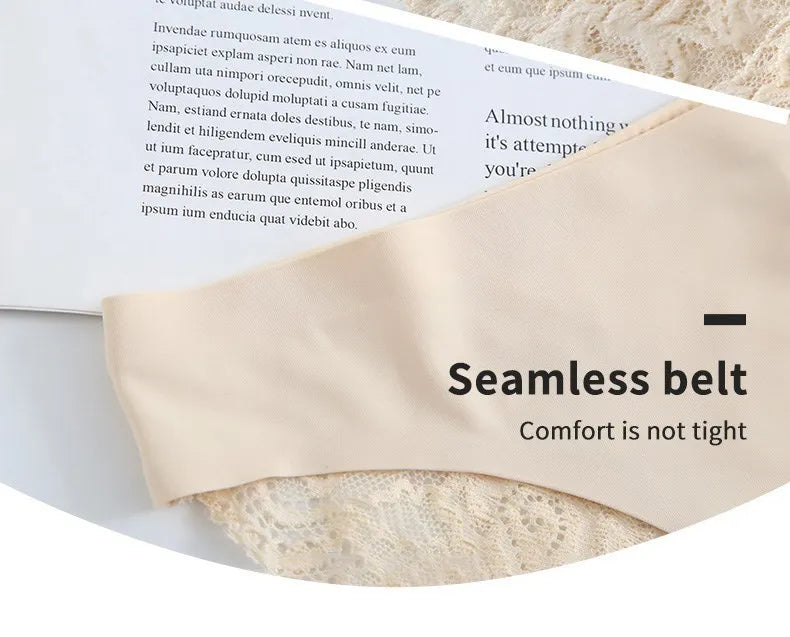 ADD - 3 x pair lace women's seamless brief low waist silky - various colours