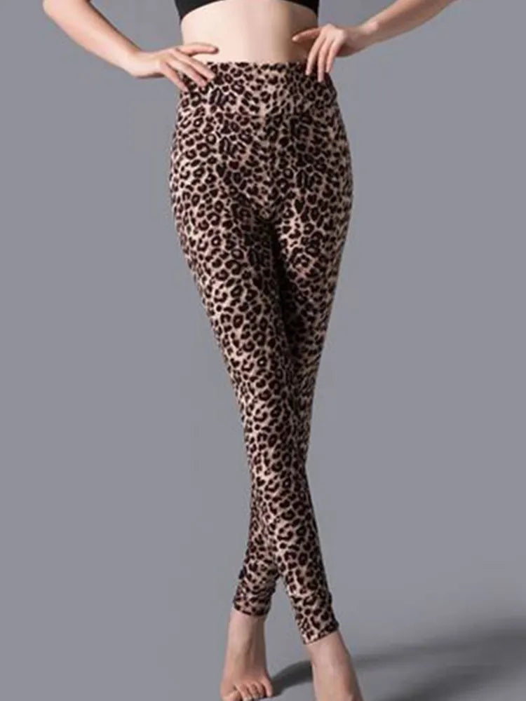 Ladie's High Waist Printed Leggings Casual Fitness Yoga sizes S-2XL