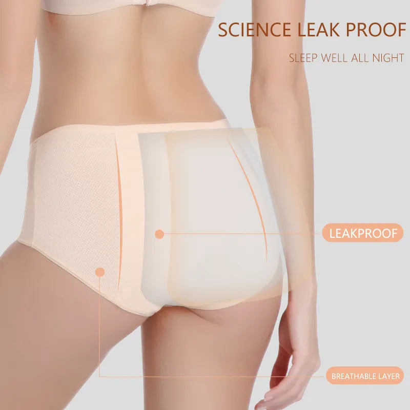ADD - 2PCS Leak Proof Menstrual Period Pants Women Waterproof Briefs up to 8XL