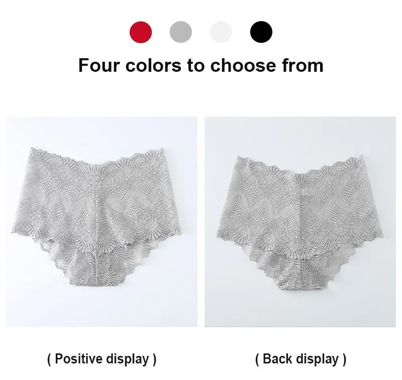 ADD - 3 pairs of Women's Lace High Waist Briefs