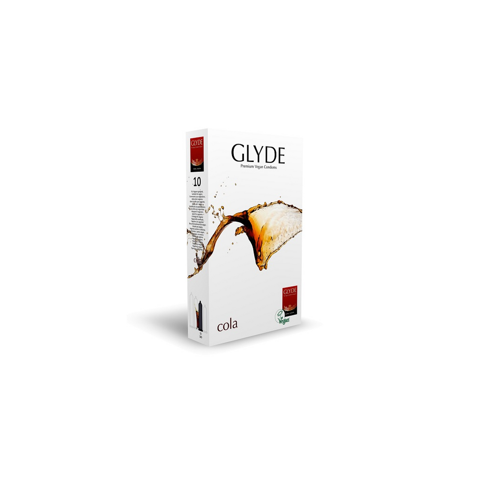 Glyde Ultra Cola Flavour Vegan Condoms 10 Pack