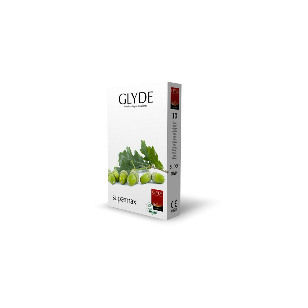 Glyde Ultra Super Max Vegan Condoms 10 Pack