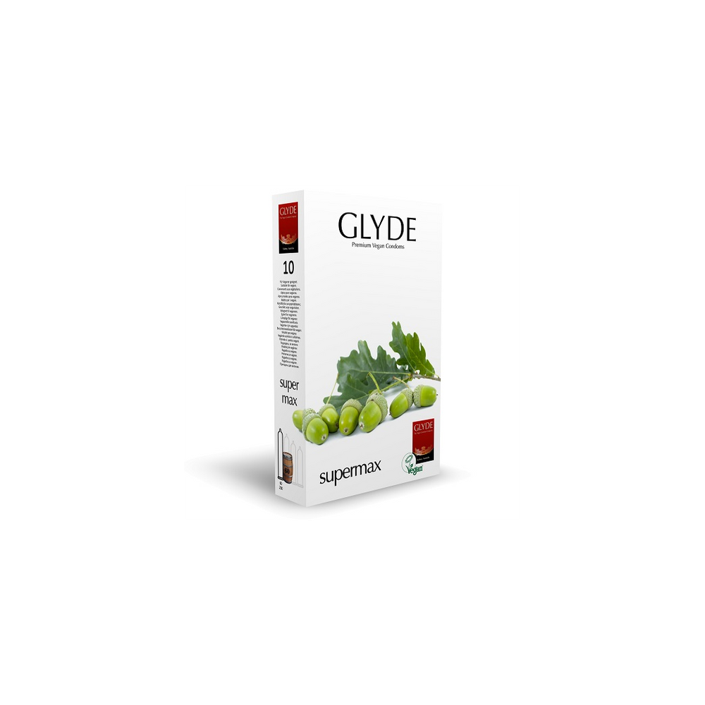 Glyde Ultra Super Max Vegan Condoms 10 Pack