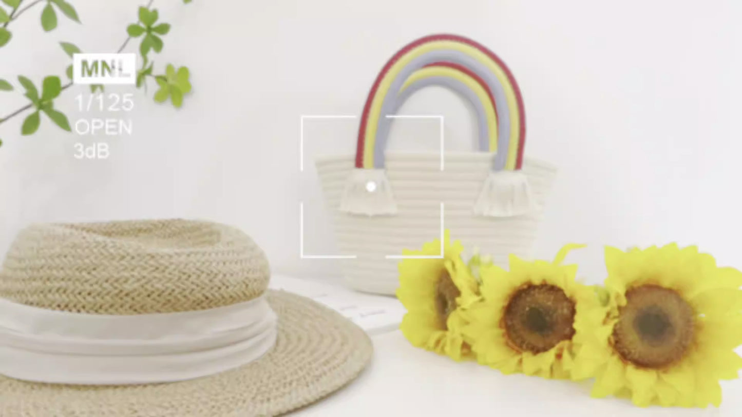 Summer Rainbow Beach Bag