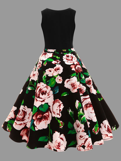 Women's Dress Floral Print A-Line Flared Skirt - Plus Size - Various Colours