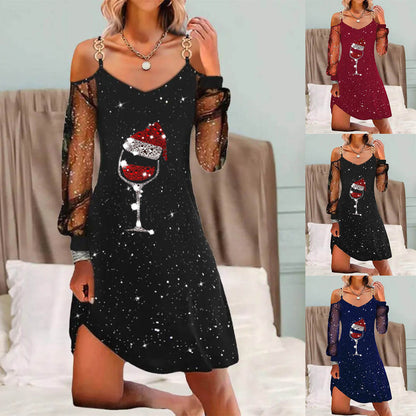 Christmas Party Dress - Wine - Various Colours