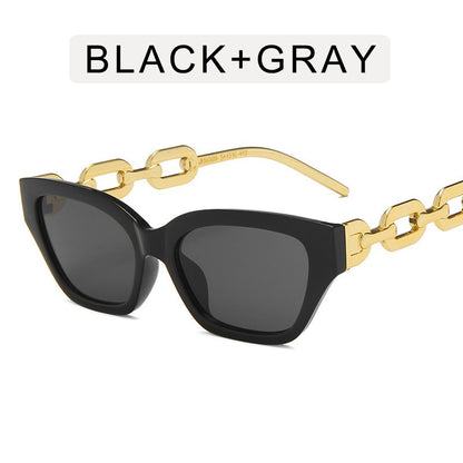 Ladies Cateye Chain Arm Sunglasses - various colours