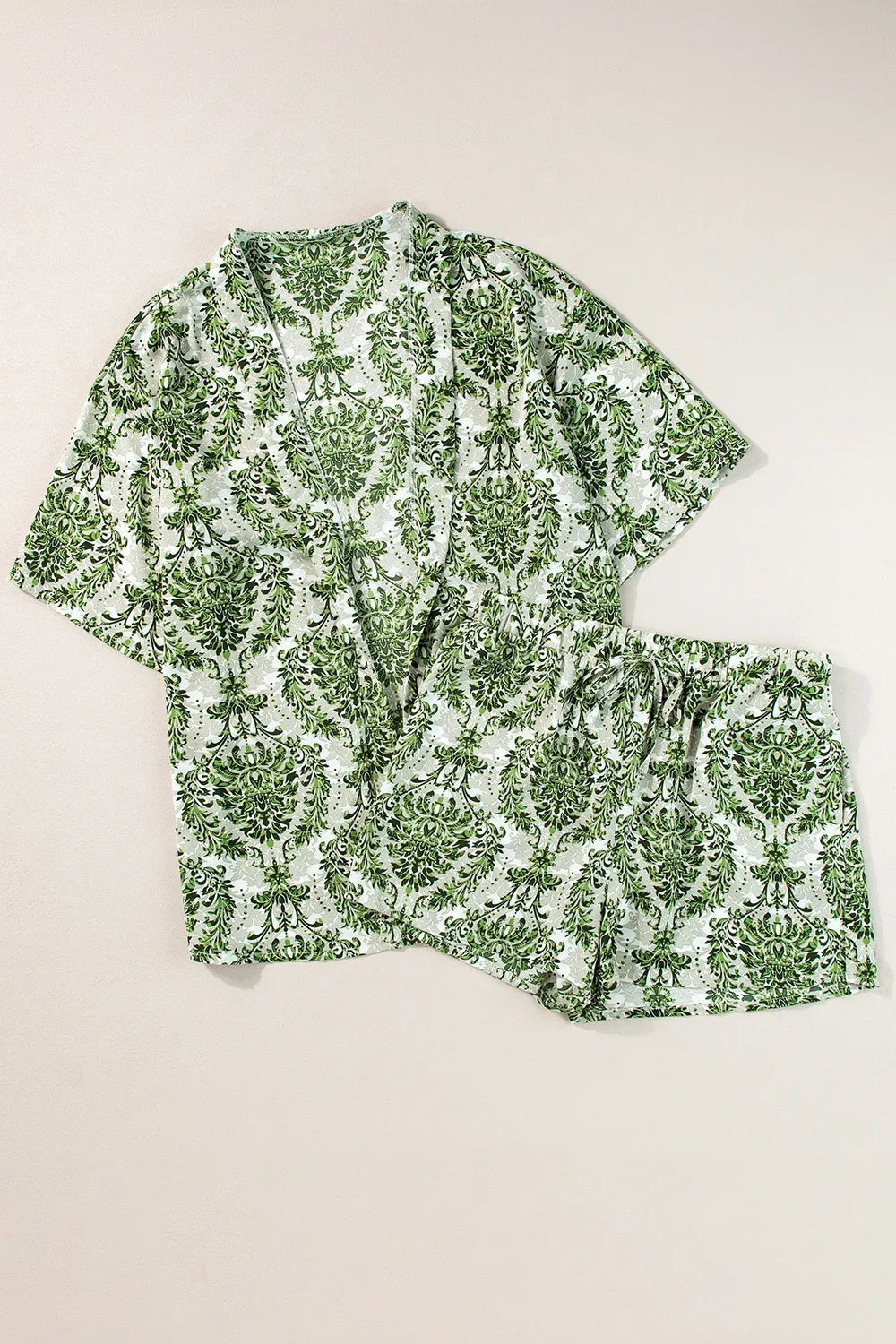 Women's Open Front Top and Short Co-Ord Set