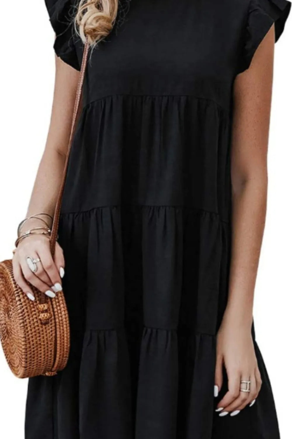 Women's Cap Sleeve Mini Dress