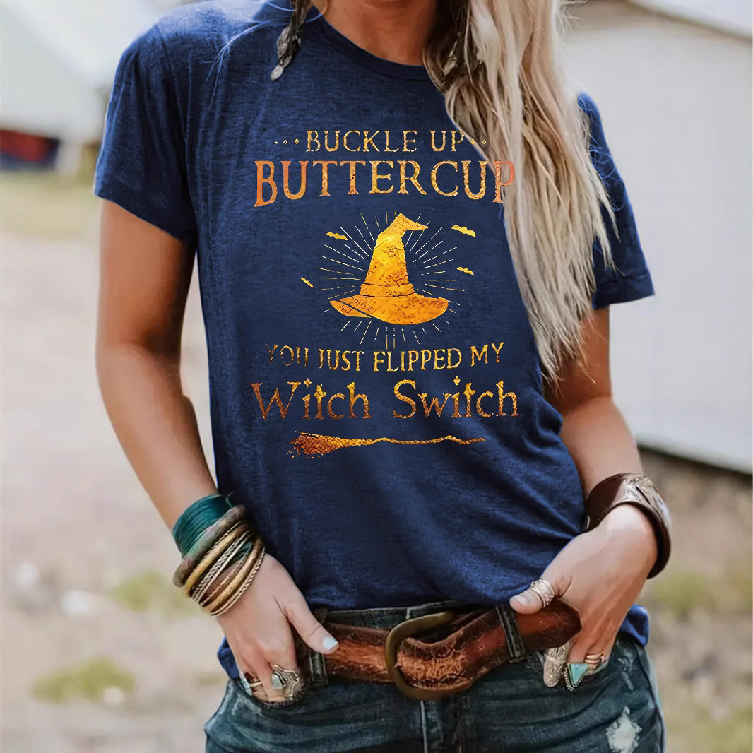Slogan Halloween T Shirt - Buckle Up