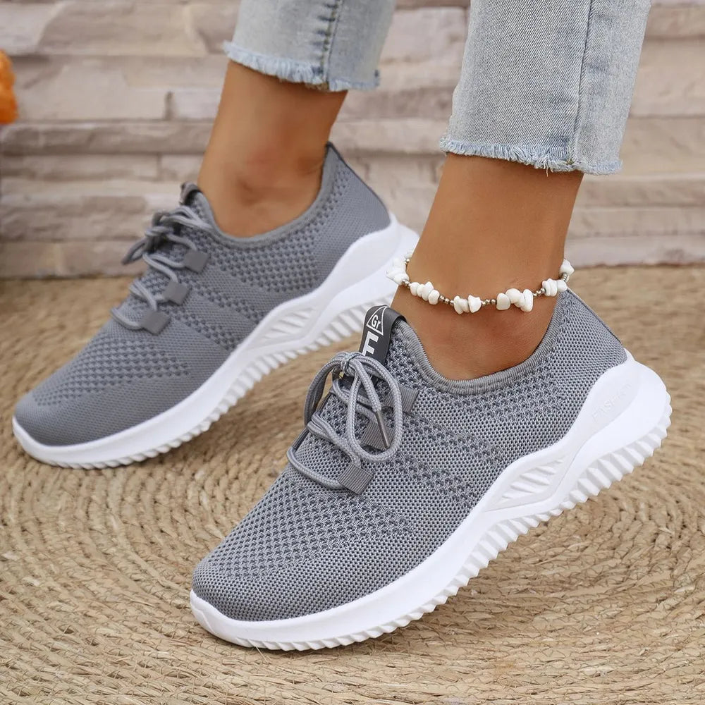 Breathable Mesh Lace Up Trainer