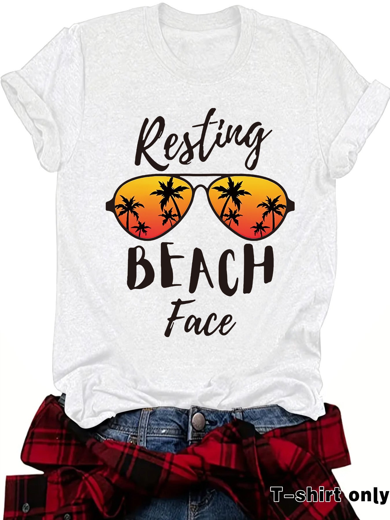 Slogan T Shirt - Resting Beach Face