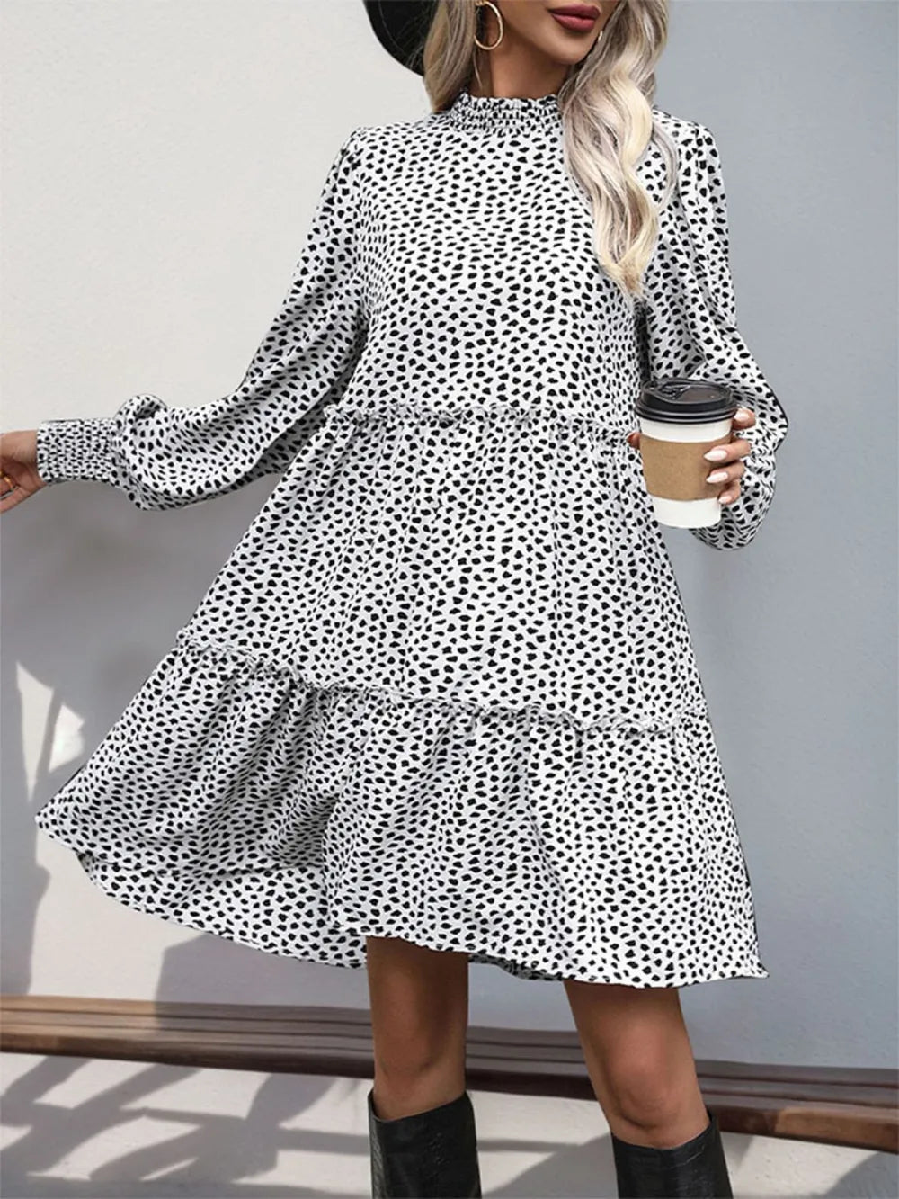 Women's Long Sleeve Mini Dress