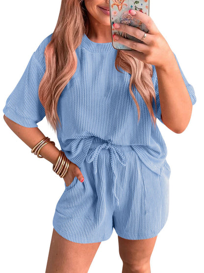Women's 2 piece loungewear set tshirt & short