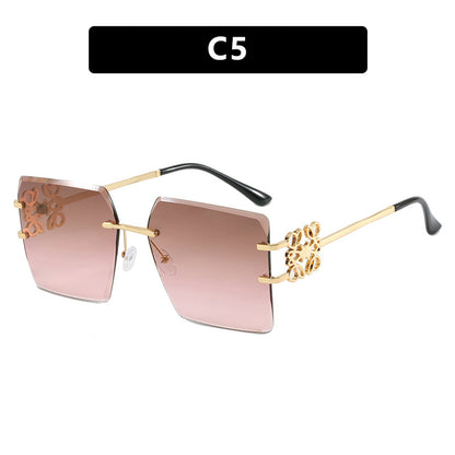 Ladies Square Frameless Sunglasses - various colours