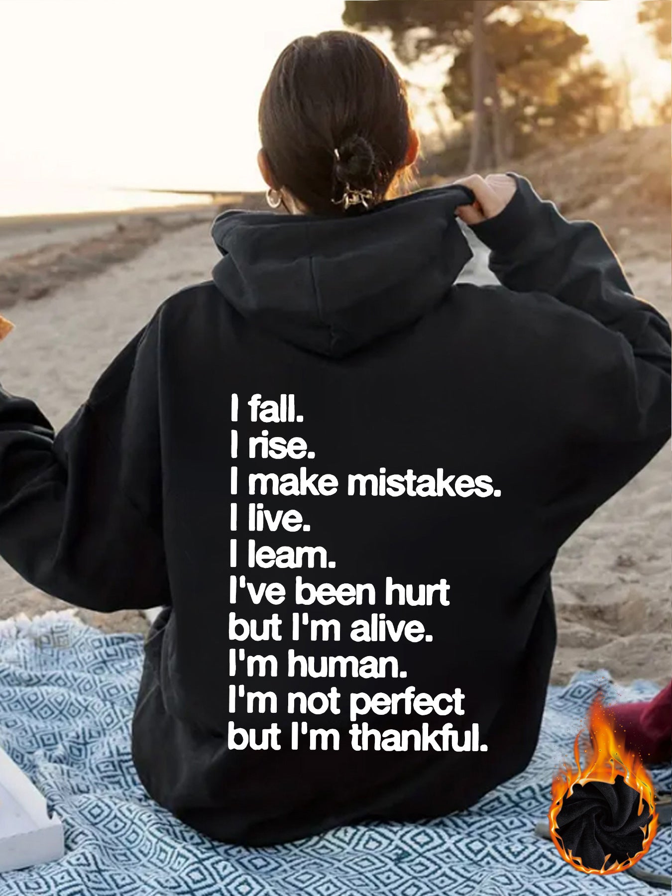 Hoodie - Not Perfect But Thankful - Various Colours