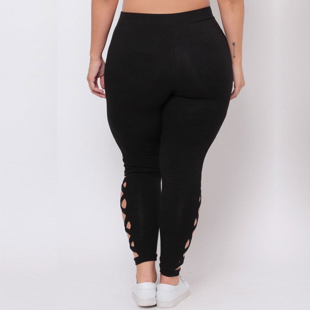 Women's Leggings - Cut Out Detail - Plus Size