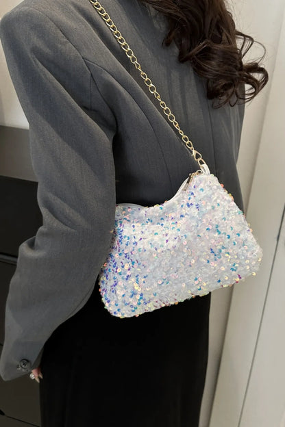 Sequin Removable Strap Shoulder Bag - various colours