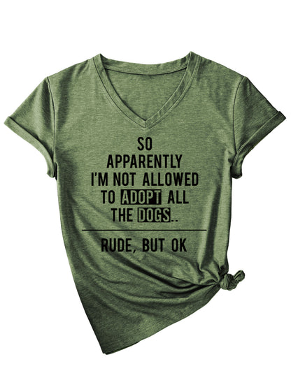 Slogan Tee - Adopt the Dogs - various colours