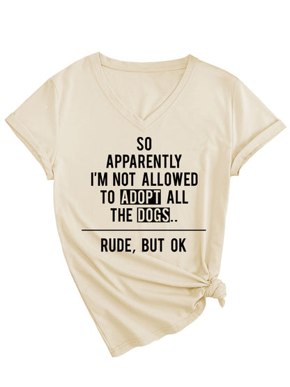 Slogan Tee - Adopt the Dogs - various colours