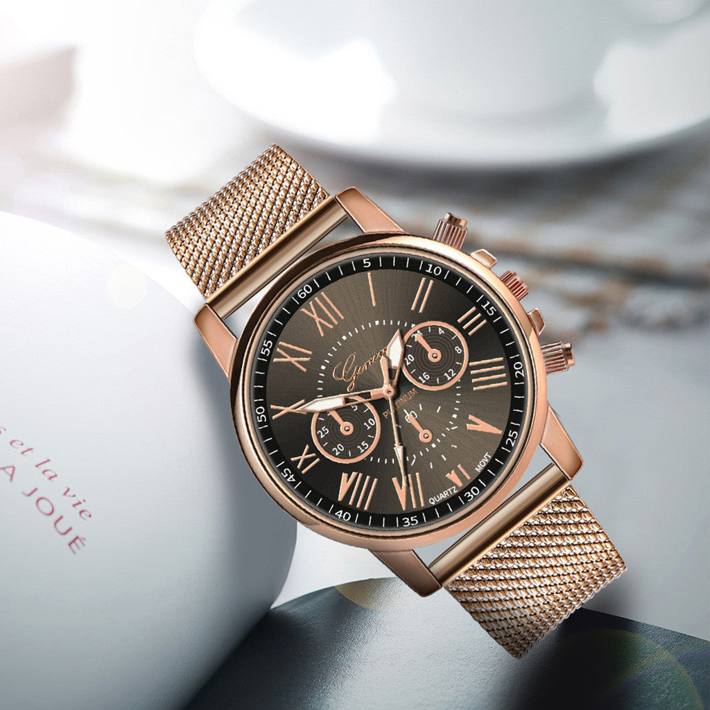 Ladies Quartz Wrist Watch - Leather Band