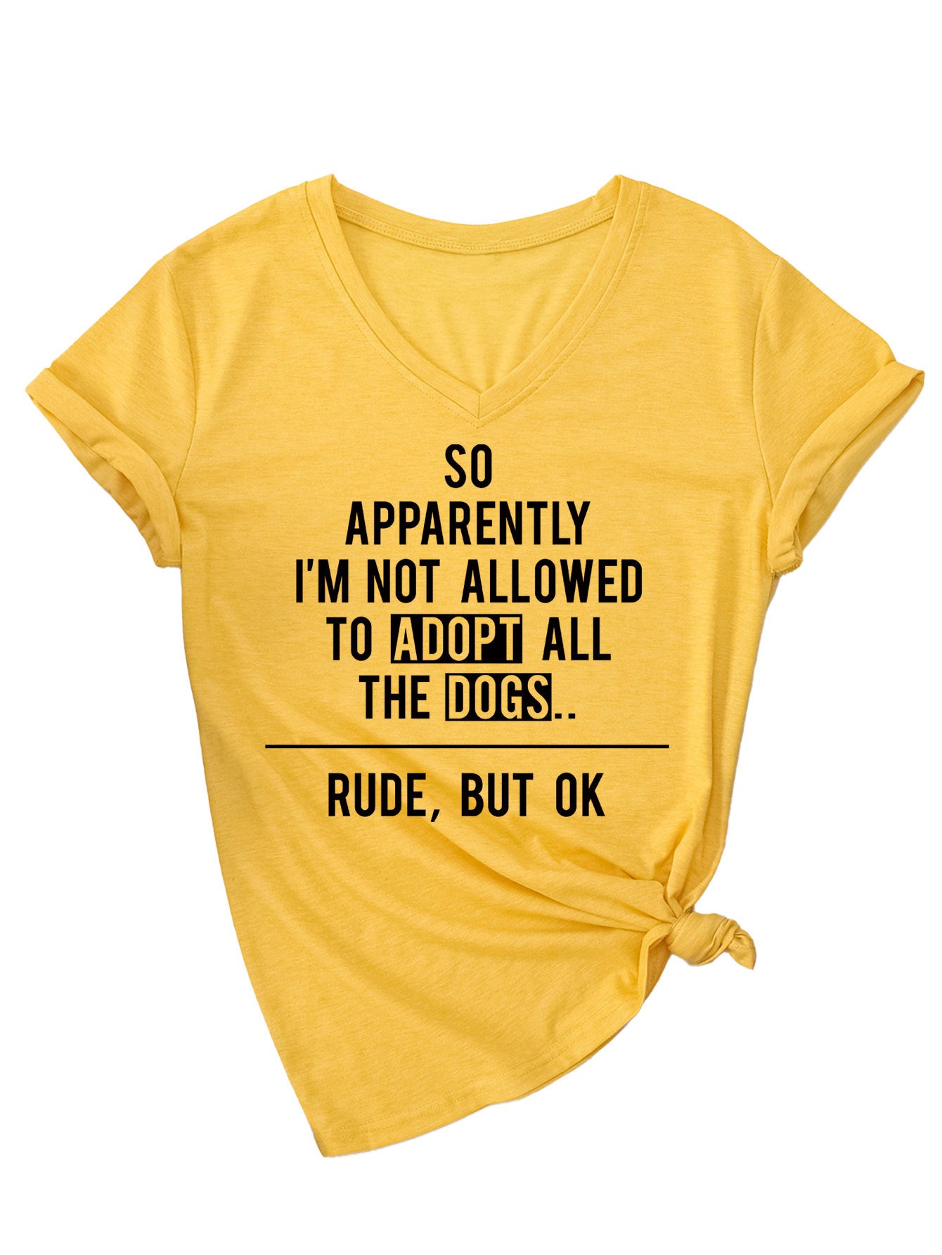 Slogan Tee - Adopt the Dogs - various colours