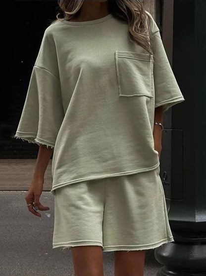 Women's T Shirt and Short Co-Ord Set