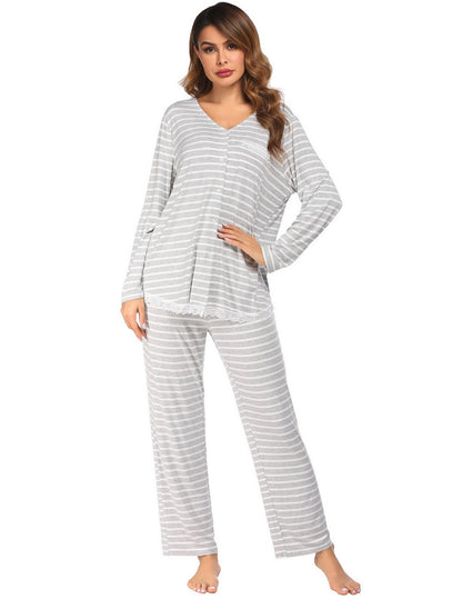 Women's Pyjama Set - Lace Trim - Various Colours