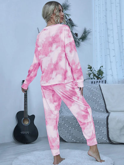 Women's Pyjama Set - Top & Trousers - Tie Dye - Assorted Colours