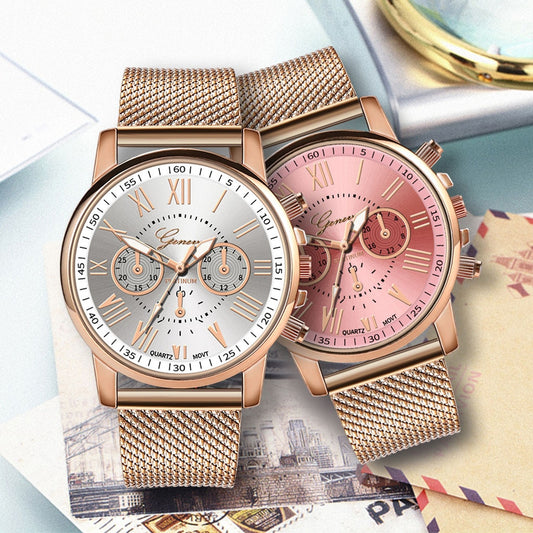 Ladies Quartz Wrist Watch - Leather Band