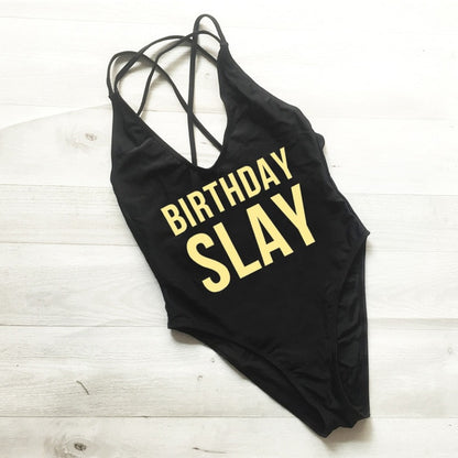 BIRTHDAY SLAY Swimsuit - various colours