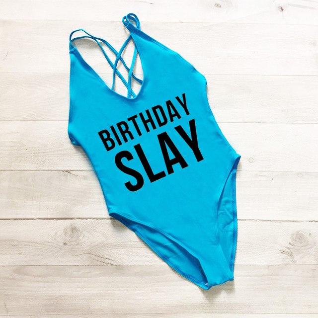 BIRTHDAY SLAY Swimsuit - various colours