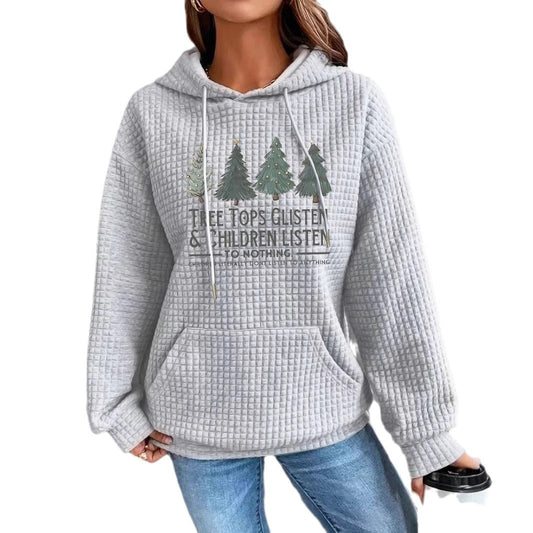Christmas Hoodie - Waffle - Christmas TreeTops