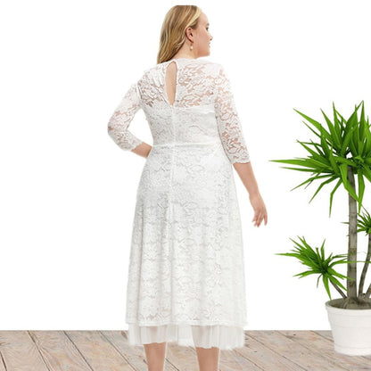 Women's Dress Lace Detail - Plus Size - Various Colours