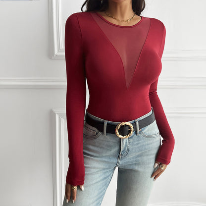 Women's Mesh V Long Sleeve Top - Various Colours
