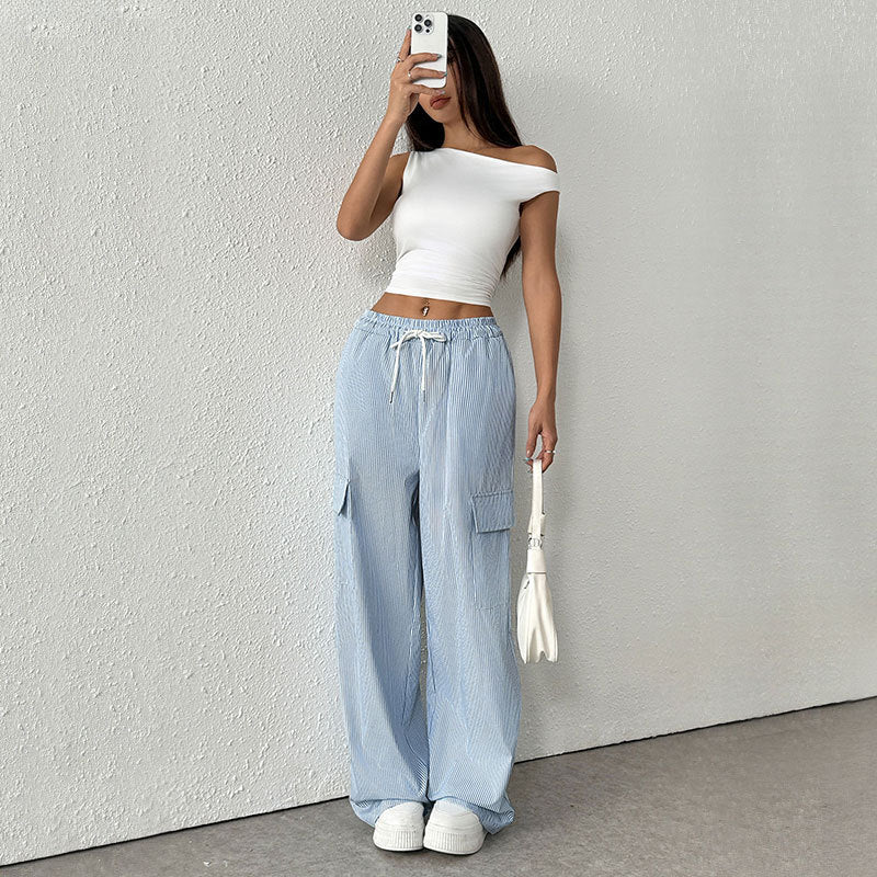 Women's Casual Cargo Pocket Trousers