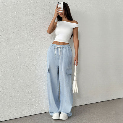 Women's Casual Cargo Pocket Trousers