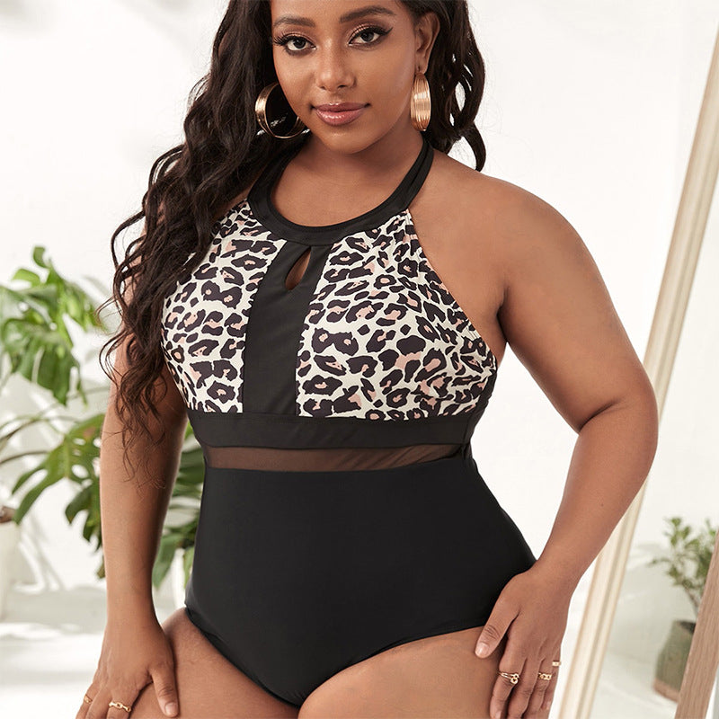 Women's Swimsuit One Piece - Leopard Print
