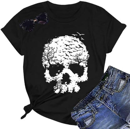 Halloween Skull T Shirt